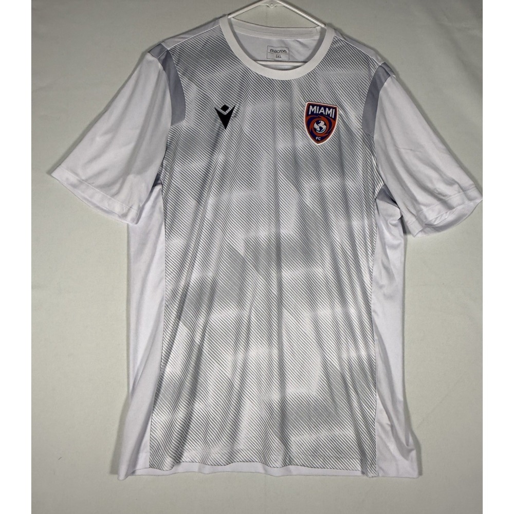 NWT Macron Miami FC Football Club Soccer Jersey Men's 3XL Gray Rodders Shirt
